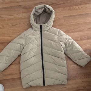Zara Beige Hooded Jacket